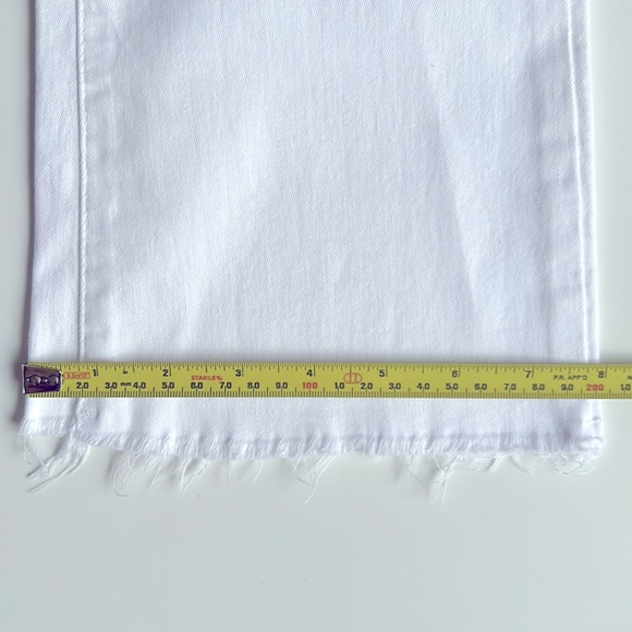 Refuge white jeans high waist, kick flare, distressed hem - Picture 8 of 10